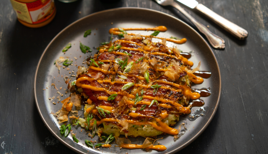 Japanese okonomiyaki pancakes