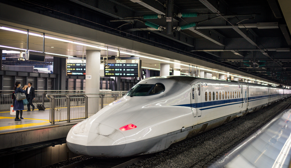 Shinkansen train in Japan